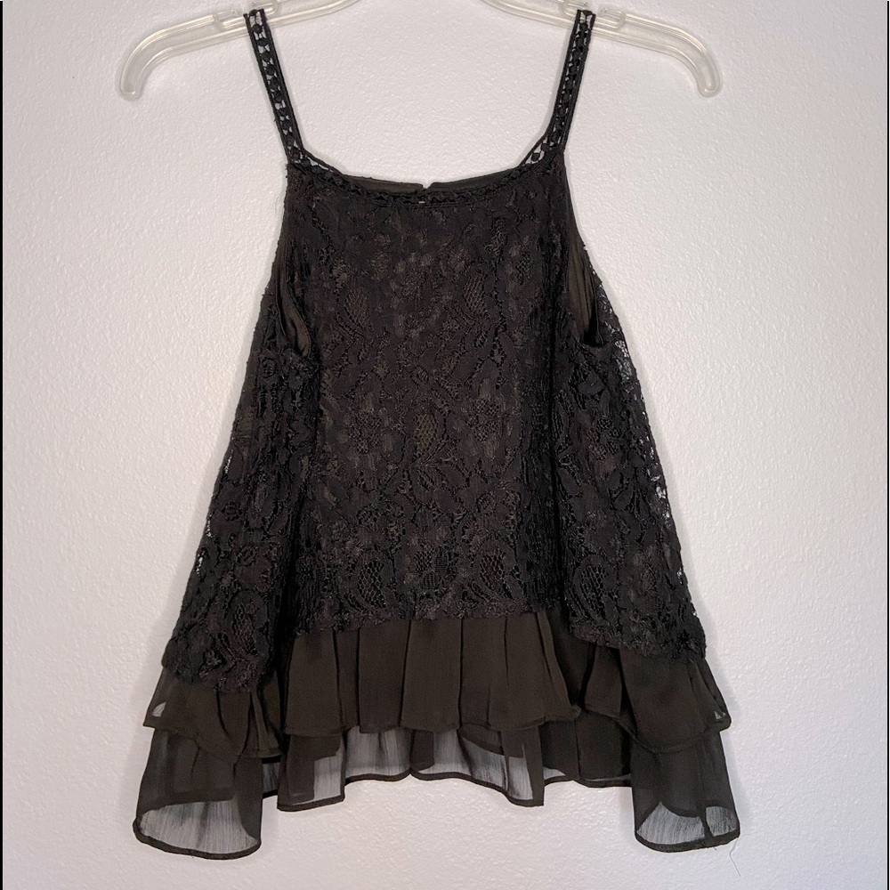Black Disney lace tank
